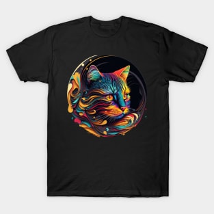 Psychedelic Cat | Psychedelic Art T-Shirt